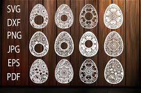 Download Easter Egg Svg Ornate Eggs Happy Easter Mandala Zentangle 210101 Svgs Design Bundles