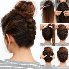 A subtype of hair bun that incorporates a braid. Lulus How To Reverse Braided Bun Hair Tutorial Lulus Com Fashion Blog