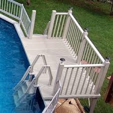 5 X 10 Resin Pool Deck Vinyl Works Poolstore Com Above Ground Pool Steps Backyard Pool Above Ground Pool Decks