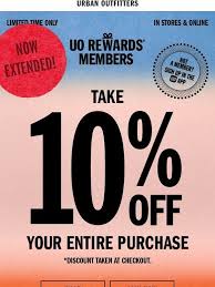 Now Extended 10 Off With Uo Rewards Urban Outfitters Urban Outfitters Rewards 10 Off