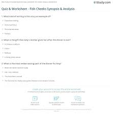 Key vocabulary review online worksheet for 7. Quiz Worksheet Fish Cheeks Synopsis Analysis Study Com