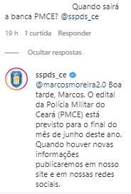Concurso Pm Ce Edital Saira Ate O Final De Junho Diz Sspds