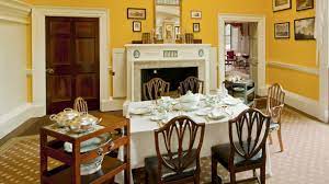 Our monticello dining chair is made with acacia solids & veneers in a beautiful walnut & distressed white finish you will love. Dinner Is Served Thomas Jefferson S Monticello