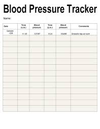 Blood Pressure Tracking Chart Printable Kozen