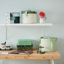 Hide your things in plain sight with storage boxes. Office Supplies New Ikea Anilinare Desk Organizer Green Gold Metal 4 X4 Desk Accessories