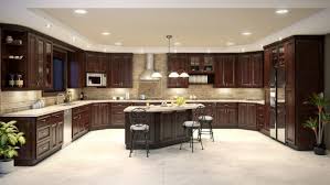 Simply contrast brown cabinetry with white marble or quartz countertops for a look that's light on the eyes yet still full of character. 17 Flooring Options For Dark Kitchen Cabinets Kitchen Design Dark Brown Kitchen Cabinets Kitchen Remodel