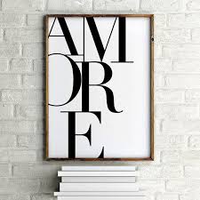 Italian Poster Amore Print Romantic Print Typography Art Bedroom Print Love Print Love In Italian Black Typographic Art Print Italian Posters Word Wall Art