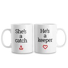 Our ceramic mugs are sturdier, thicker walled, and less fragile than many other printed mugs on the market. Buy Lifver Funny Couple Mugs 16 Ounces Christmas Gifts Coffee Mug For Him And Her Wedding Gift For Bride And Groom Anniversary Gifts For Husband And Wife Set Of 2 White Online