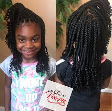 12 Year Old Black Braids For Kids Kids Box Braids W Curly Ends Braiding Vixxen Single Braids Hairstyles Kids Braided Hairstyles Box Braids Hairstyles