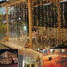 Ucharge Window Curtain Icicle Lights29v306 Led With 8 Modeswarm White Led Curtain Lights 98ft X 98ftul L Led Curtain Lights Curtain Lights Led Christmas Lights