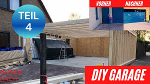 Garagen und carports aus eigener herstellung. Garage Bauen Diy Xxl Teil 4 Wande In Holzstanderbauweise Und Dach Youtube
