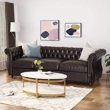 Check spelling or type a new query. Somerville Chesterfield Tufted Faux Leather Sofa With Scroll Arms By Christopher Knight Home Overstock 24262140