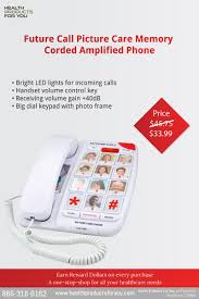 Future Call Picture Care Memory Corded Amplified Phone Home Health Care Medical Supplies Health Care Hospital