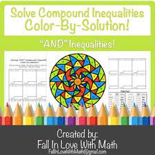 Compound Inequalities Color Worksheets Teaching Resources Tpt
