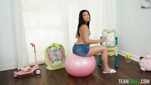 Trainer fucks her student on exercise ball