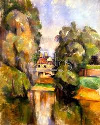 Cuadro Casa De Campo Y Rio De Cezanne Pintura Francesa