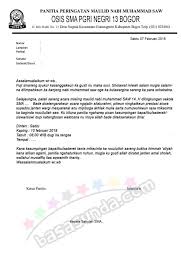 Contoh Surat Resmi Undangan Isra Mi Raj Maulid Nabi Bahasa Sunda
