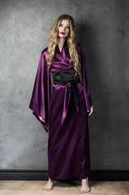 Silk Kimono Robe Deep Purple Kimono Dark Purple Silk Robe Purple Bridesmaid Robe Purple Japanese Kimono Plus Size Kimono Robe Kimono Robe Long Kimono Long Kimono Robe Bridesmaid Robes Purple