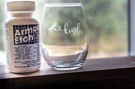 The particles are necessary and add proper potency for armour etch to work properly. How To Use Armour Etch On Glass With A Vinyl Stencil Craft Buggy