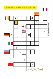 Jeu De Mots Fleches Des Pays Et Des Drapeaux N 1 En 2020 Mots Fleches A Imprimer Mots Fleches Mots Croises