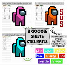 Who Is The Imposter Among Us Digital Color By Number Multiplication Division Multiplication And Division Multiplication Division Facts