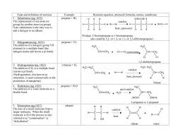 Organic Chemistry Reactions 10th - Higher Ed Worksheet | Chemistry  worksheets, Organic chemistry reactions, Organic chemistry