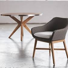 Palecek S Caspian Round Dining Table No 7581 01 San Remo Outdoor Dining Chair No 7680 79 Palec Round Dining Table Dining Chairs Round Dining