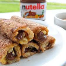 Nutella French Toast Rolls With Cinnamon Sugar Recipe Recipe Cinnamon Sugar Recipes French Toast Rolls Nutella