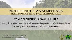 Nyaman, tenang dan yg penting fish. Notis Penutupan Sementara Taman Negeri Royal Belum Laman Web Mkn