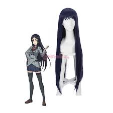 100cm Anime Shimoneta Ayame Kajou Cosplay Wigs Blue