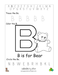This printable alphabet worksheet helps students practice upper and lowercase letters as well as sounds. Letter B Alphabet Worksheets