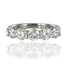 Bague Or Blanc 5 Diamants Alliance Diamants Bijouxbaume