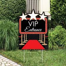 Red carpet hollywood theme party ideas. Big Dot Of Happiness Red Carpet Hollywood Party Decorations Movie Night Party Welcome Yard Sign Target