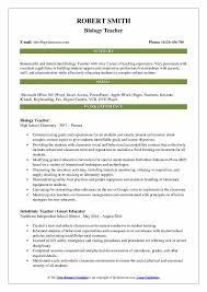 Find a modern resume template you would like to use to create your resume. Biology Teacher Resume Samples Qwikresume