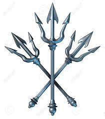 As god of the sea he was also closely associated with fish and other marine creatures. Poseidon Symbol Trident Concept As A Group Of Metal Spears Crest Design As A Greek Trident Tattoo Poseidon Symbol Trident
