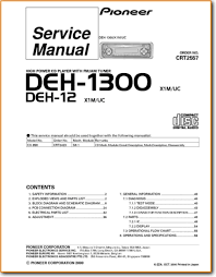 Pioneer Deh 1300 Automotive Audio On Demand Pdf Download English