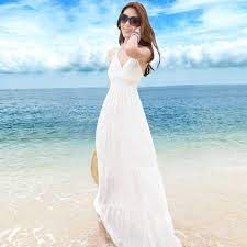 White Beach Dresses Casual Picture Cotton Beach Dresses White Maxi Dresses White Beach Wedding Dresses