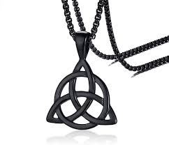 It has also been found on runestones in northern europe and on early germanic coins, as well as on indian heritage sites that are over 5,000 years old. Buy Pj Jewelry Mens Stainless Steel Irish Celtic Knot Triquetra Trinity Triangle Pendant Necklaces With 24 Box Chain Online In Indonesia B07mzv9lb2