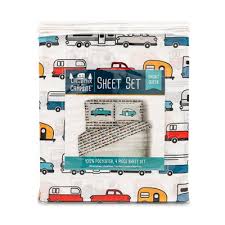 Rv queen sheets vs queen. Life Is Better At The Campsite Rv Bed Sheet Set Rv Queen Multi Color