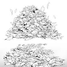Sure sure — drawing a leaf should be simple enough that we can just get right down to it. Piled Fallen Leaves Brush Manga Materials