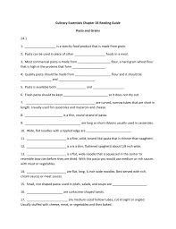 Culinary Essentials Chapter 24 Reading Guide