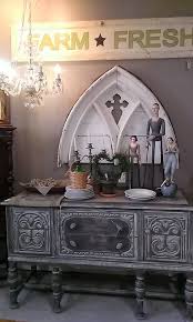 Buffet Is Painted With Pure Pewter Chalk Country Paint Over Steel Gray And Accented With Crisp Collar Painted Furniture Furniture Home Decor