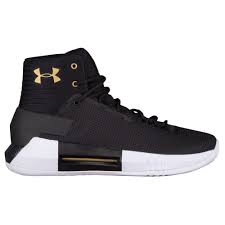 Black And White Under Armour Shoes Women S Under Armour Drive 4 Women S Basketball Shoes Black White Metallic Gold Womens Basketball Shoes Gold Basketball Shoes White Basketball Shoes