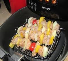 Schaschlikspiesse Aus Dem Airfryer Rezept Putenfilet Gelb Zwiebel Cherrytomaten Olivenol Krauter Balsamicoess Rezepte Heissluftfriteuse Rezepte Airfryer Rezepte