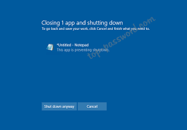 Automatically Close Apps When Shutting Down Or Restarting Windows 10 |  Password Recovery