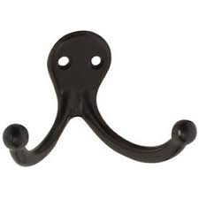 2 Pack Zinc Die Cast Garment Hooks Oil Rubbed Bronze Clothes Hooks Hook