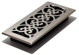 Elegant bathtub reglazing llc register. Decor Grates 4 X 10 Steel Plated Brushed Nickel Finish Scroll Design Floor Register Walmart Com Walmart Com