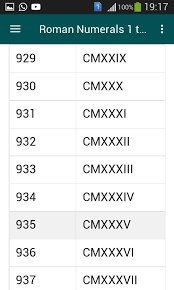 The purpose of one to hundred roman numbers was to price various goods and services. Roman Numerals 1 To 1000 For Android Apk Download