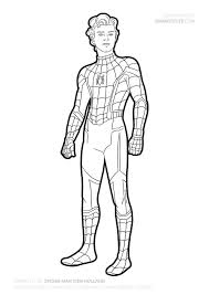 Tom Holland As Spider Man Farfromhome Spidermanfarfromhome Spiderman Coloringpages Fanart Spiderman Character Art Cool Drawings