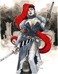 Red monika is the femme fatale of the battle chasers universe. Nycc 2011 Steampunk Red Monika By Mahmudasrar On Deviantart